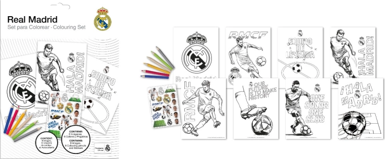 Set para colorear REAL MADRID