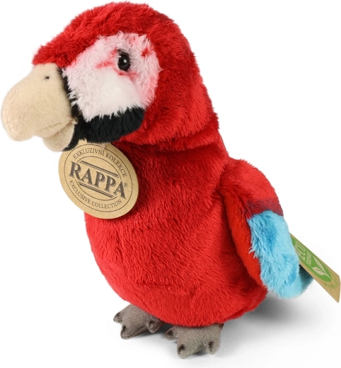 Loro guacamayo rojo de peluche 15 cm eco-friendly
