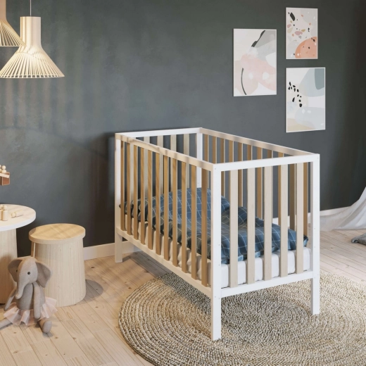 Cuna NANNA Ivy 120 × 60 cm natural/blanca
