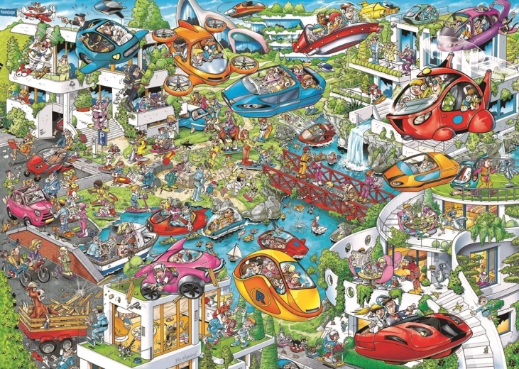 Puzzle RAVENSBURGER Ray’s Comic – Futuro, 1000 piezas