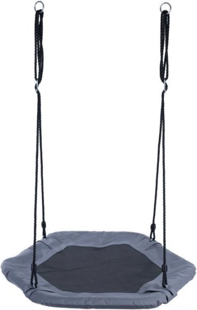 ECOTOYS columpio hexagonal nido de cigüeña gris