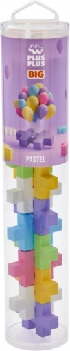 Plus-Plus big tubo pastel 15 piezas