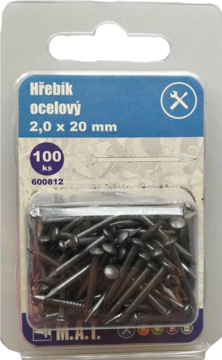 Clavos de acero 20 × 2,0 mm (100 uds)