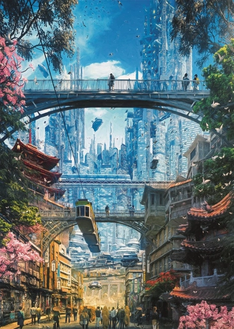 Puzzle HEYE Future Cities: Distrito comercial 1000 piezas