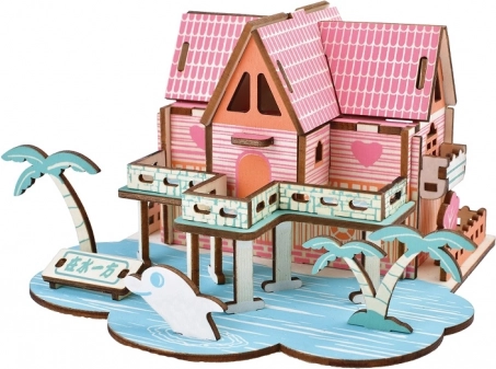 Woodcraft rompecabezas 3D de madera Casa de verano