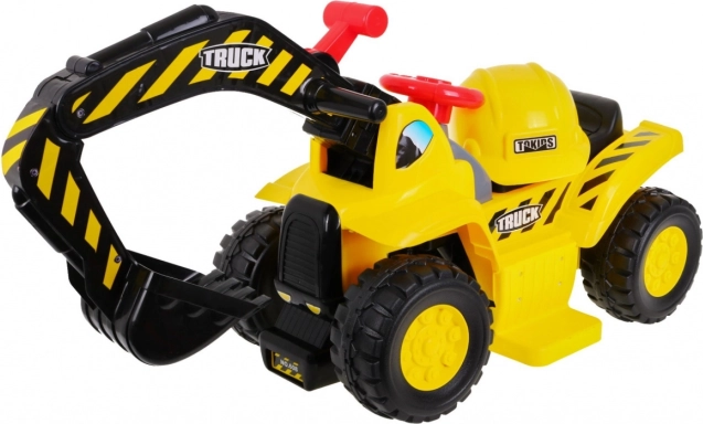 Kart de excavación infantil a batería con cuchara móvil y casco