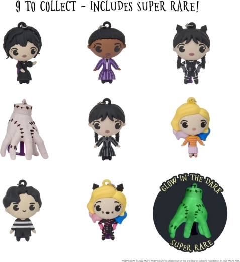 Clips coleccionables Wednesday – figuras de la serie