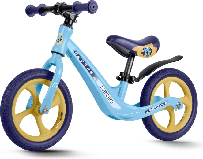 Bicicleta de equilibrio para niños Ricokids Funnu con estructura de cuadro de magnesio, ruedas EVA de 12"