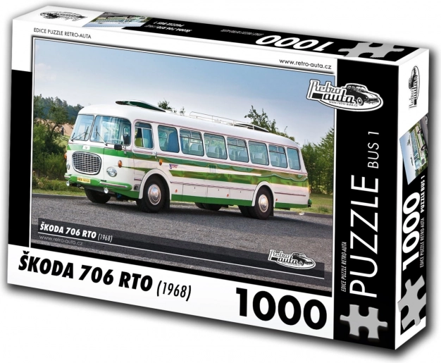 Puzle RETRO-AUTOS: autobús ŠKODA 706 RTO (1968) – 1000 piezas