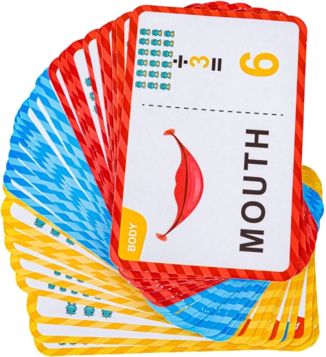 Tarjetas de doble cara con tareas e inglés