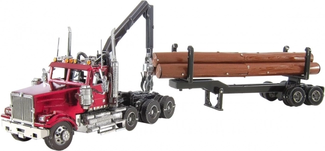 Puzzle 3D Metal Earth WESTERN STAR 4900 – camión forestal con remolque ICONX