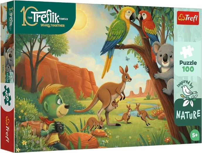 Puzzle Trefl InspiredByNature koala y canguros 100 piezas
