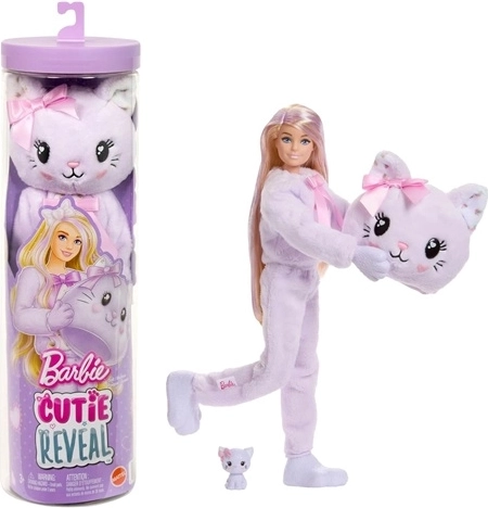 Barbie Cutie Reveal Dulces lazos, gatita morada