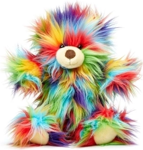 Oso de peluche multicolor de 23 cm