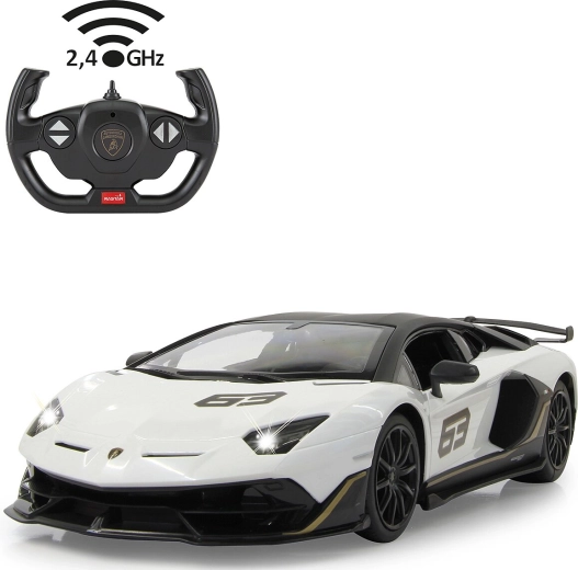 Coche RC Jamara Lamborghini Aventador SVJ Performance 1:14 blanco 2,4 GHz - 1 unidad