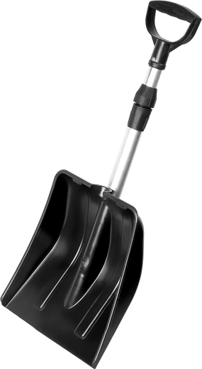 Pala para nieve YETI con empuñadura ergonómica y mango telescópico de aluminio 31 × 34,5 cm