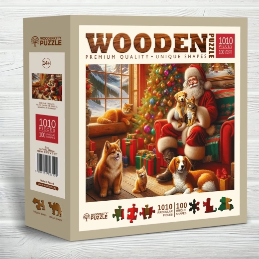 Puzle de madera Wooden City Santa y amigos 1010 piezas