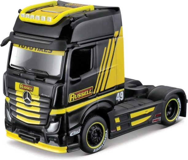 Maisto Mercedes-Benz Actros 1851 negro-amarillo 1:64
