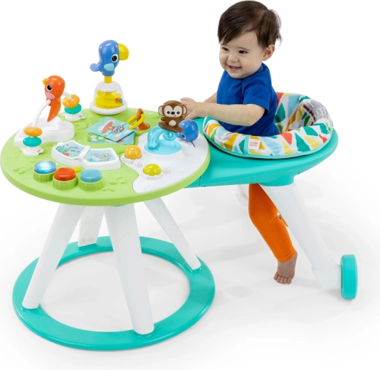 2 en 1: centro de actividades con asiento y mesa de actividades