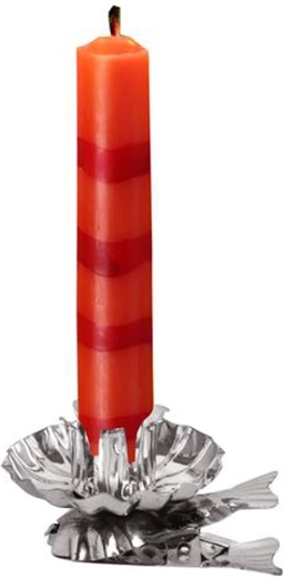 Portavelas para árbol de Navidad TORO, 10 uds, plateado