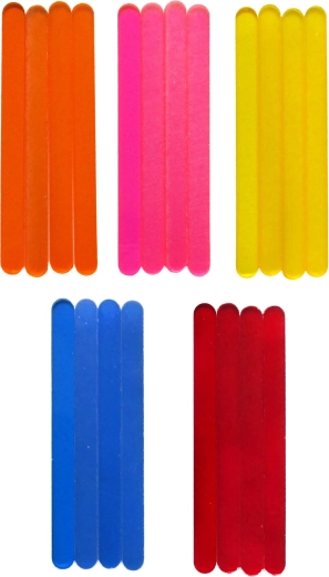 Palitos de madera para helados, 20 uds., mix de 5 colores, 11,5 × 1 cm