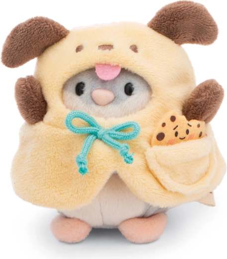 NICI MyMochi peluche hámster Shai con disfraz de perro y galletita, set de regalo 8 cm