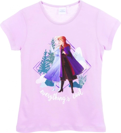 Camiseta infantil Frozen de color violeta claro