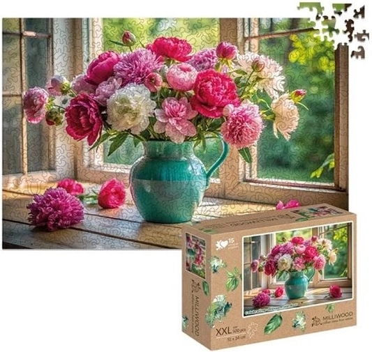 Puzzle de madera Milliwood XXL Ventana florecida 500 piezas