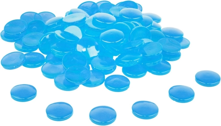 Piedras de conteo transparentes Wissner azules 100 uds.