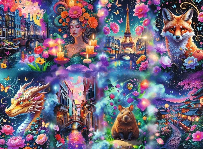 Puzzle Trefl Premium Plus Mundo colorido de 8000 piezas