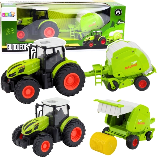 Tractor RC con empacadora de pacas 1:24