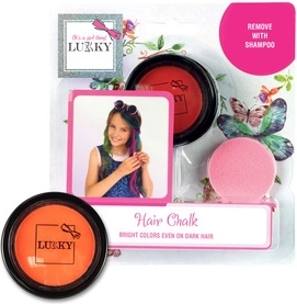 Tiza para el cabello Lukky con aplicador roja