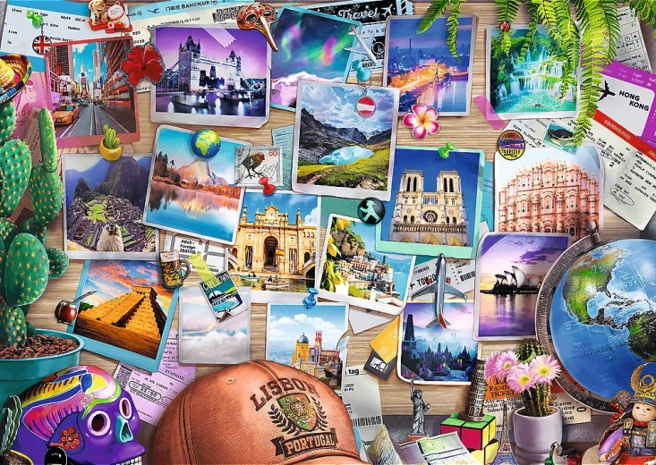 Puzzle TREFL Premium Plus Hora del té: Recuerdos de viajes 500 piezas