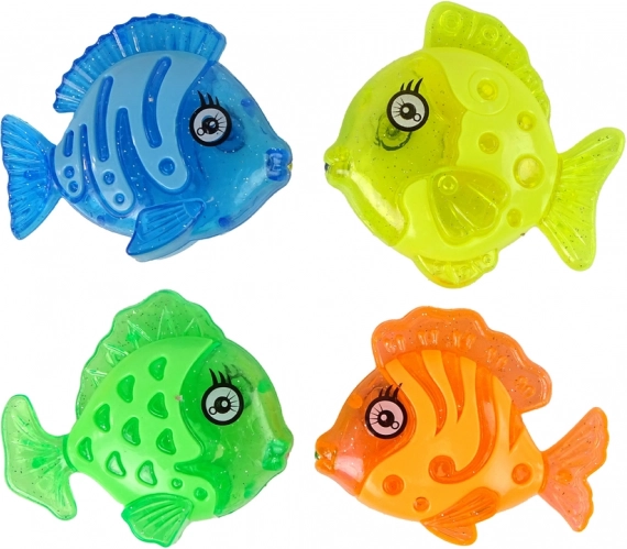 4 peces magnéticos de colores vivos