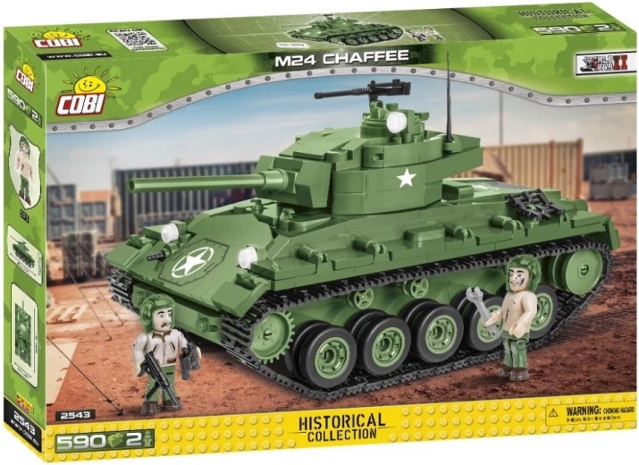 Cobi M24 Chaffee – kit de construcción de tanque de la 2.ª Guerra Mundial (590 piezas, 2 figuras)