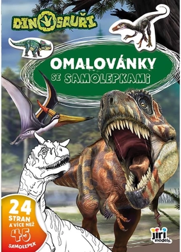 Libro para colorear A4 con pegatinas Dinosaurios