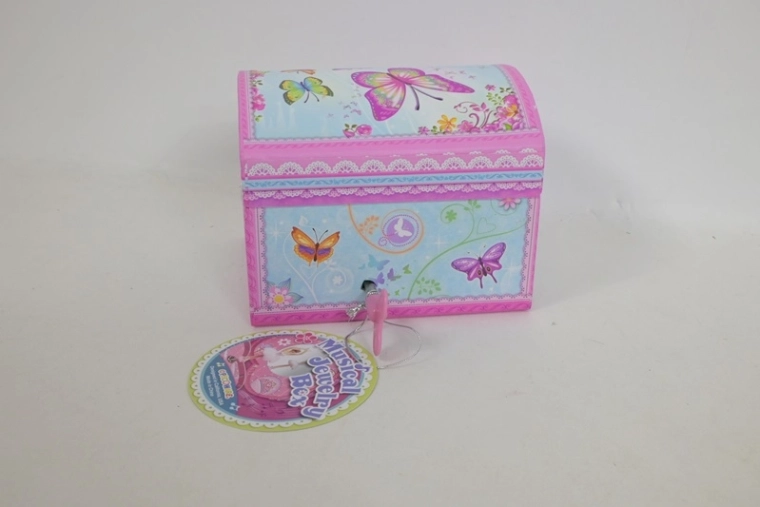 Joyero musical PECOWARE con forma de maletín y mariposas