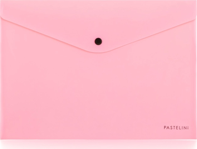 Carpeta sobre con cierre a presión A4 PASTELINI rosa