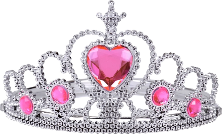 Corona de princesa con piedras rosas