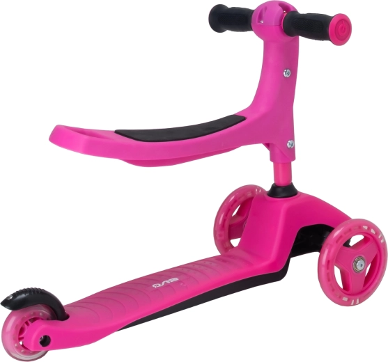 2 en 1: correpasillos y patinete de tres ruedas