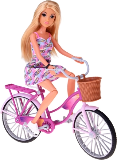 Bicicleta con estilo con cesta y portaequipajes