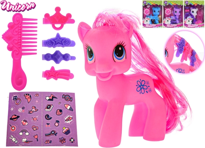 Figura mágica de unicornio de 11,5 cm con accesorios