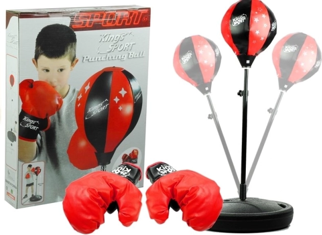 Set de boxeo infantil con guantes y soporte