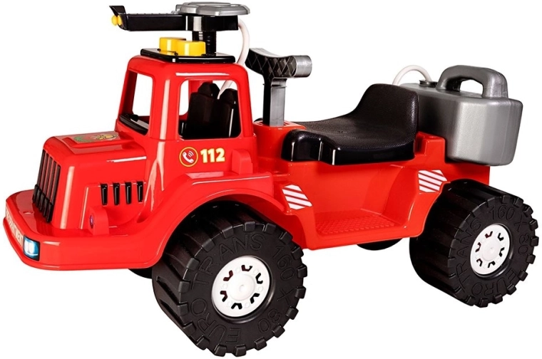 Correpasillos de bomberos infantil con cañón de agua BAYO, 70 cm