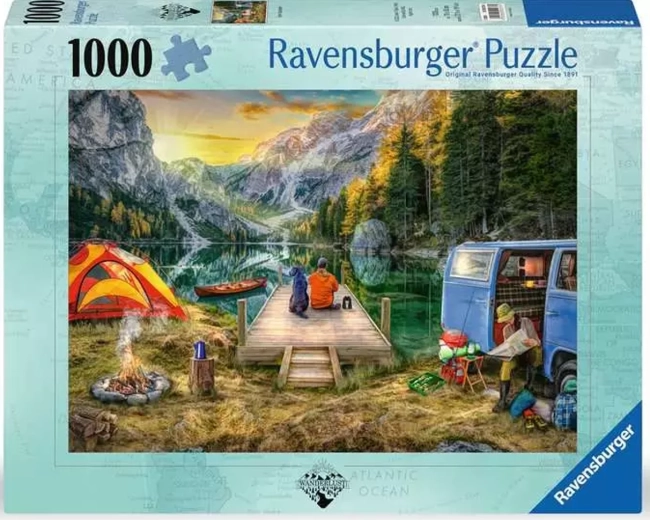Puzzle Ravensburger Tranquilidad en el camping 1000 piezas