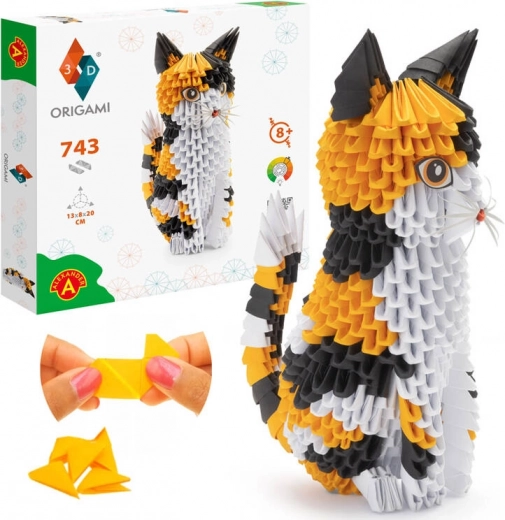 Alexander origami 3D creativo gato – kit de construcción de papel