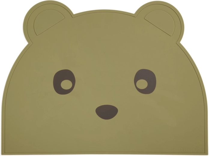 NuuRoo ester mantel individual de silicona olive green