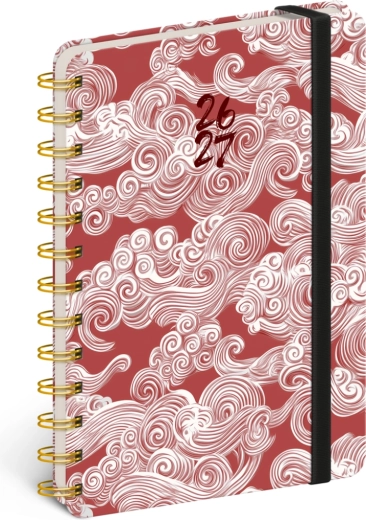 Agenda espiral de 18 meses Petito – Nubes 2026/2027, 13 × 18 cm