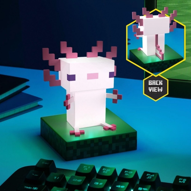 Icon Light Minecraft axolotl lámpara LED 10 cm