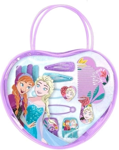 Neceser con forma de corazón con accesorios para el pelo Frozen - 1 pieza